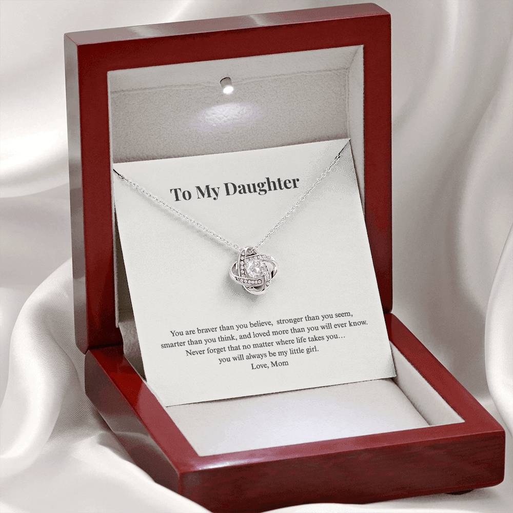 Love Knot Necklace for Daughter | Standard + Luxury LED Box