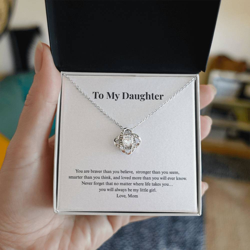 Love Knot Necklace for Daughter | Standard + Luxury LED Box