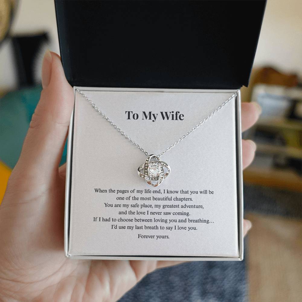 Love Knot Necklace for Wife | Standard + Luxury LED Box