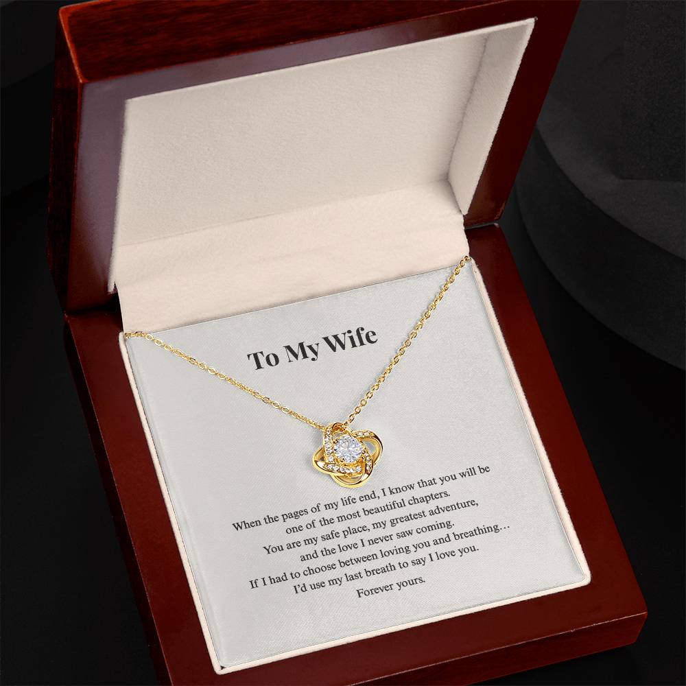 Love Knot Necklace for Wife | Standard + Luxury LED Box