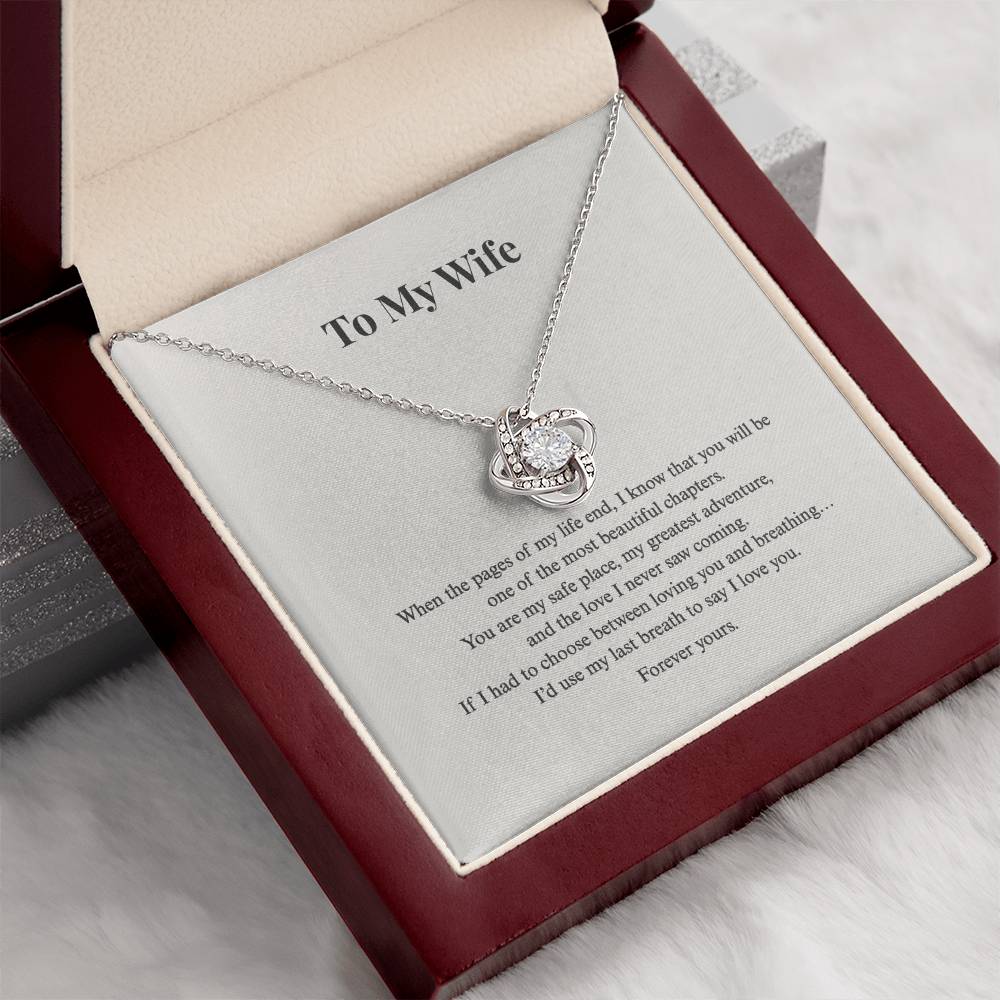 Love Knot Necklace for Wife | Standard + Luxury LED Box