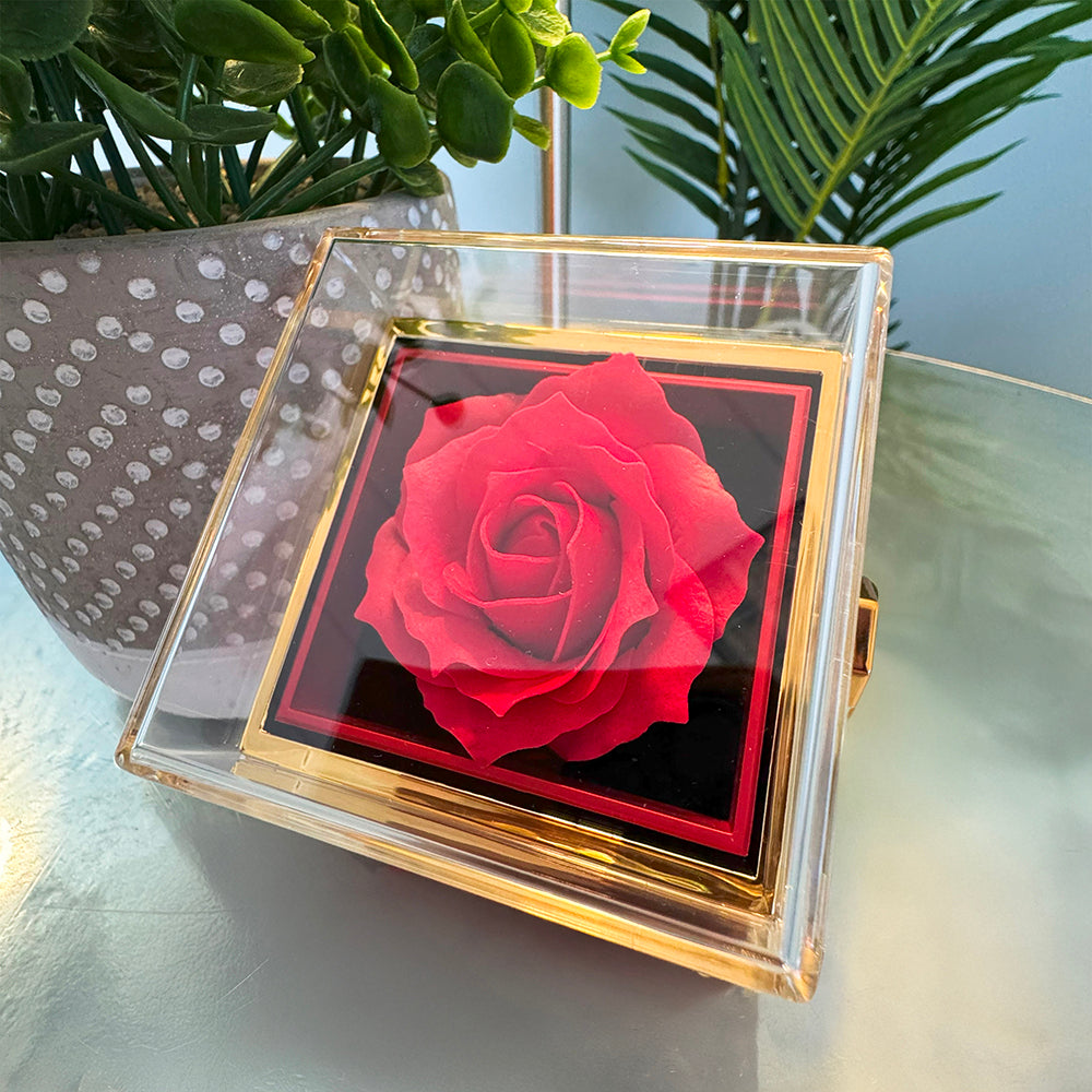 Love Knot Necklace for Wife | Rotating Rose Gift Box