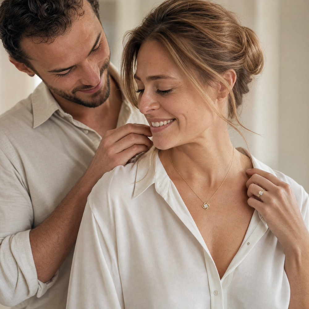 Love Knot Necklace for Wife | Standard + Luxury LED Box