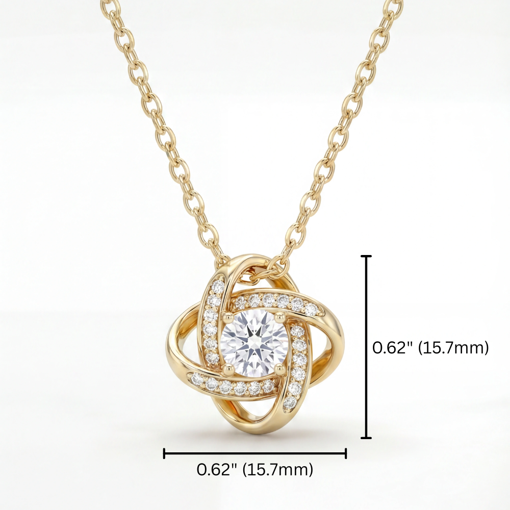 Love Knot Necklace for Bonus Mom | Standard + Luxury LED Box